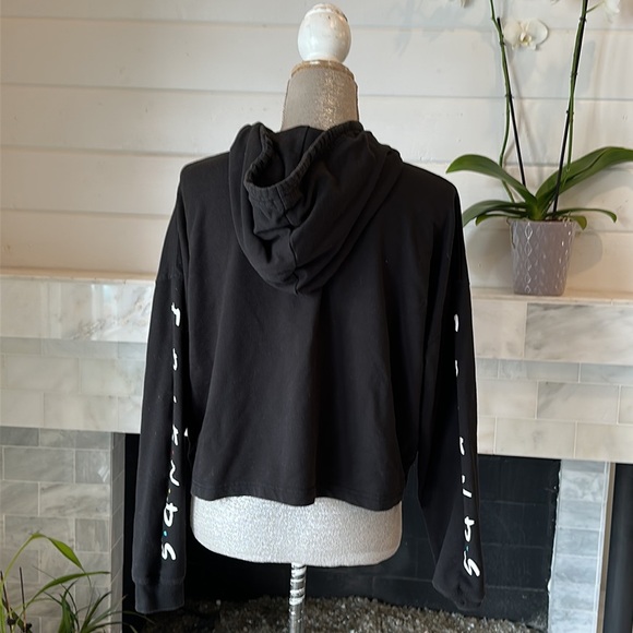 Friends The TV Series Black Cropped Cotton Blend Hoodie Size Large - Picture 5 of 12